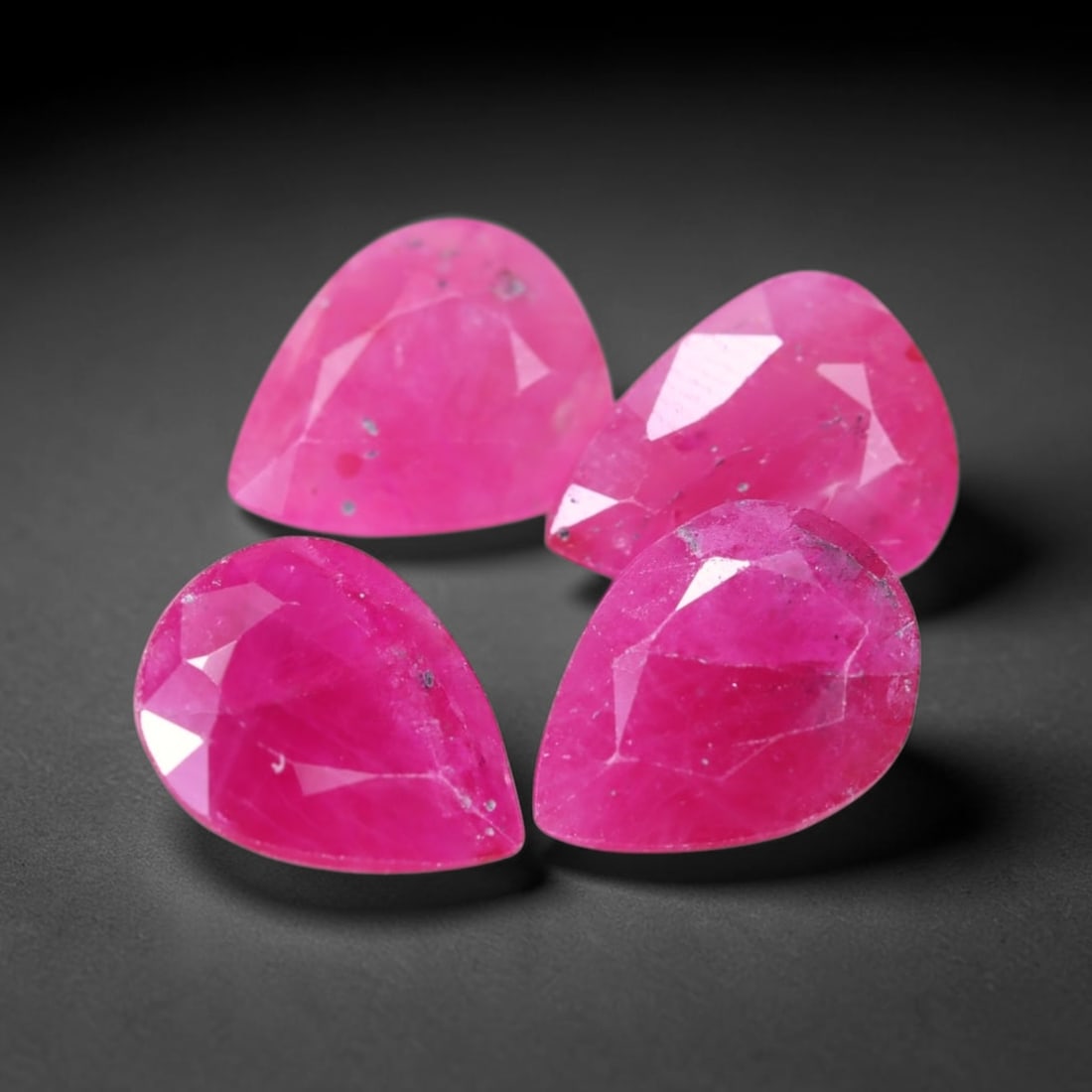 6.72Ct Red Ruby Set - Polished Faceted , 819E: Ksmith Heritage Auctioneers Subject: Natural Ruby Origin: Burma Carat Weight: 6.72Ct Dimension: 9.2x6.9x3.1 mm Treatment: Heated Type: Faceted, Polished