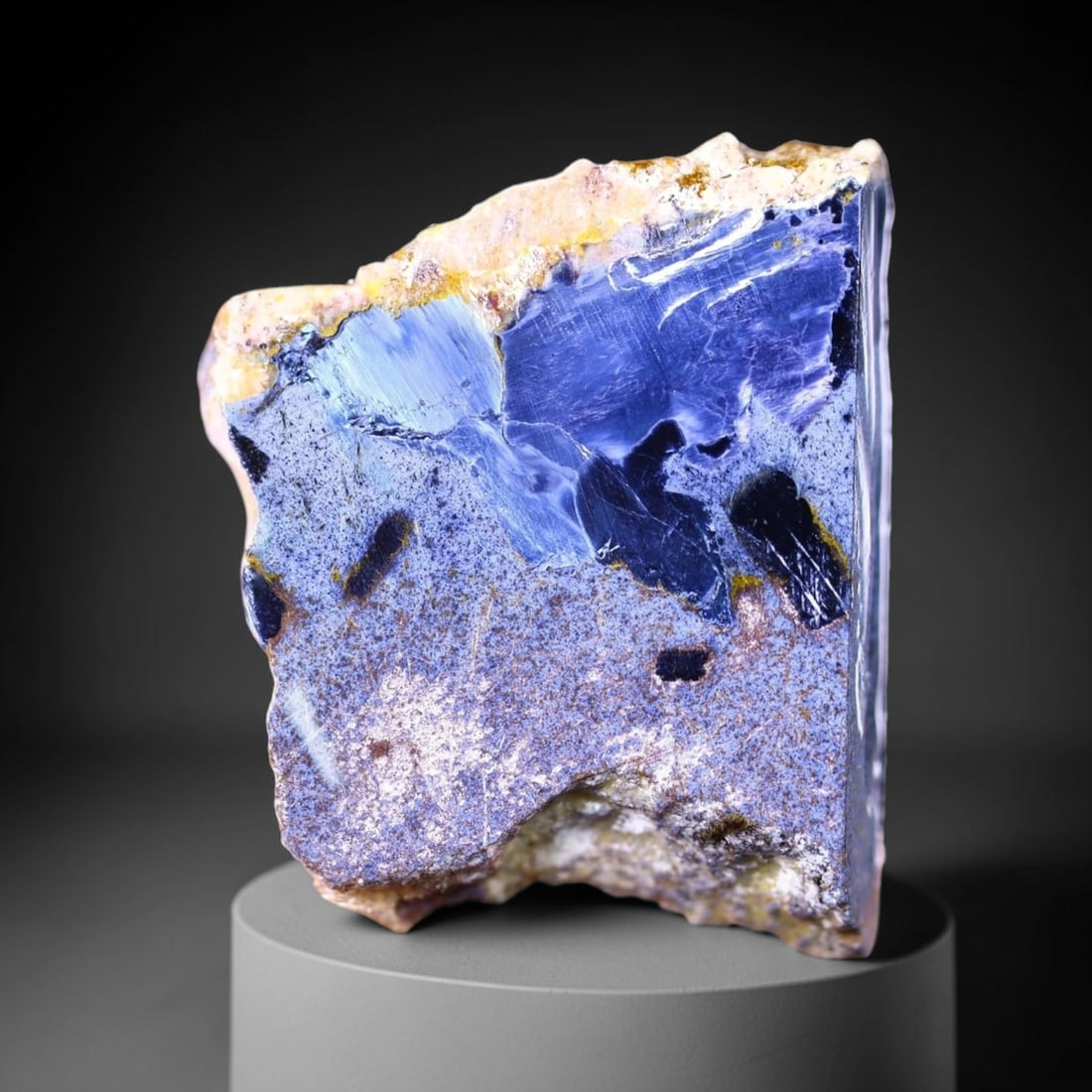 59.92Ct Pietersite Slab - Gemstone Crystal - Freeform Slice, 982B: Ksmith Heritage Auctioneers Subject: Natural Pietersite Origin: Namibia, South Africa Carat Weight: 59.92Ct Dimension: 38.4 x 32.2 x 5.6 mm Treatment: Natural Untreated Shape: