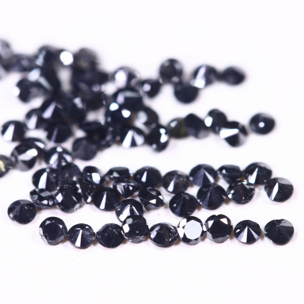 1.05ct 75pcs Black Diamond Lot 1.4mm - Natural Diamond, Loose Diamond, 149DD: Ksmith Heritage Auctioneers Subject: Natural Diamond Origin: Africa Treatment: Heated