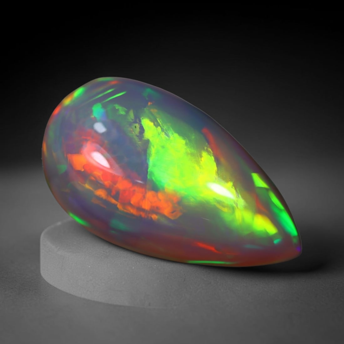 *12.30Ct Welo Opal Polished - Ethiopian Opal , 93E: Ksmith Heritage Auctioneers Subject: Natural Ethiopian Welo Opal Origin: Ethiopia Carat Weight: 12.30Ct Dimension: 23.6x13.5x8.5 mm Treatment: Natural Untreated Type: Cabo