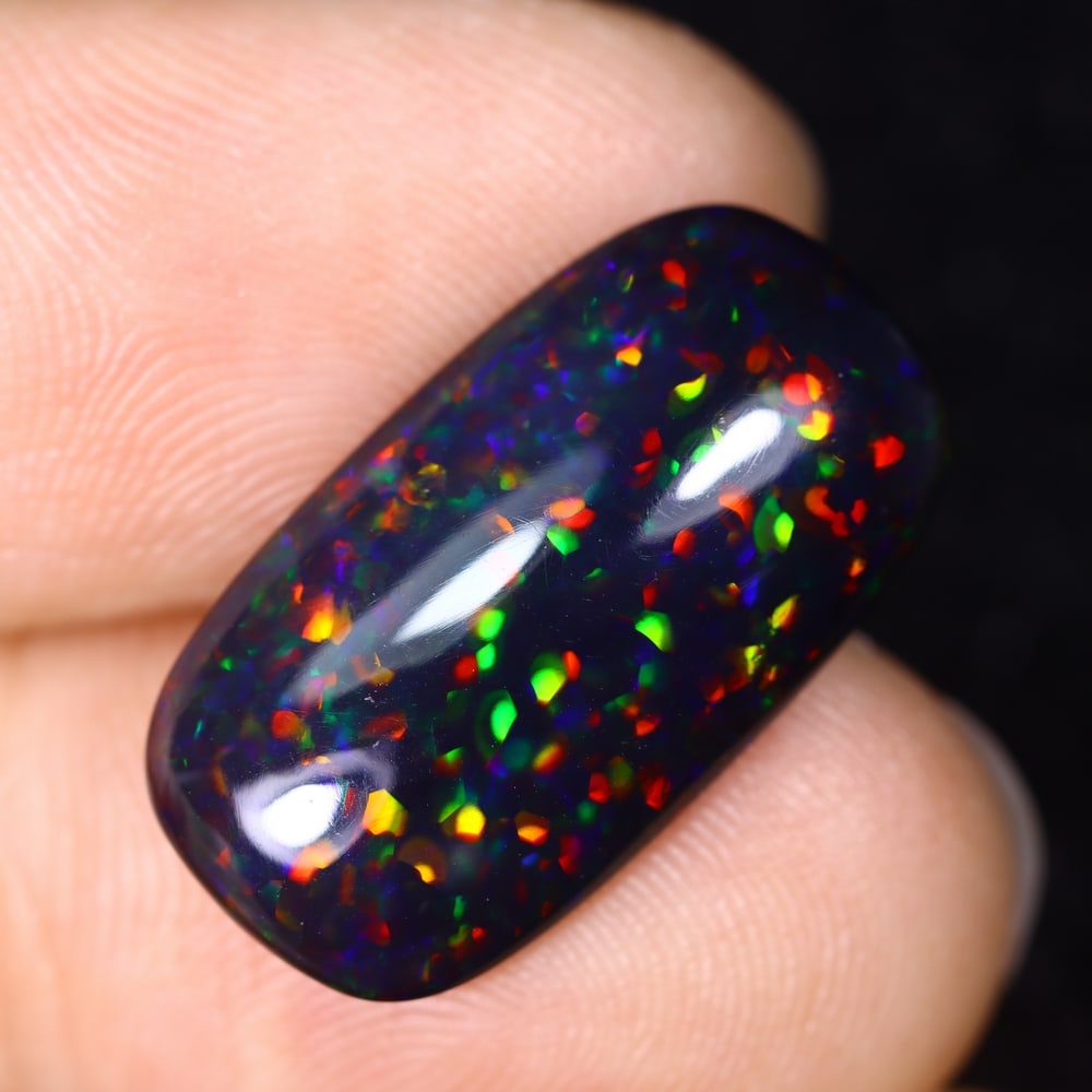 6.48Ct Natural Ethiopian Black Opal - 20.7x11.2x5.8 mm , 577C (1 of 5)