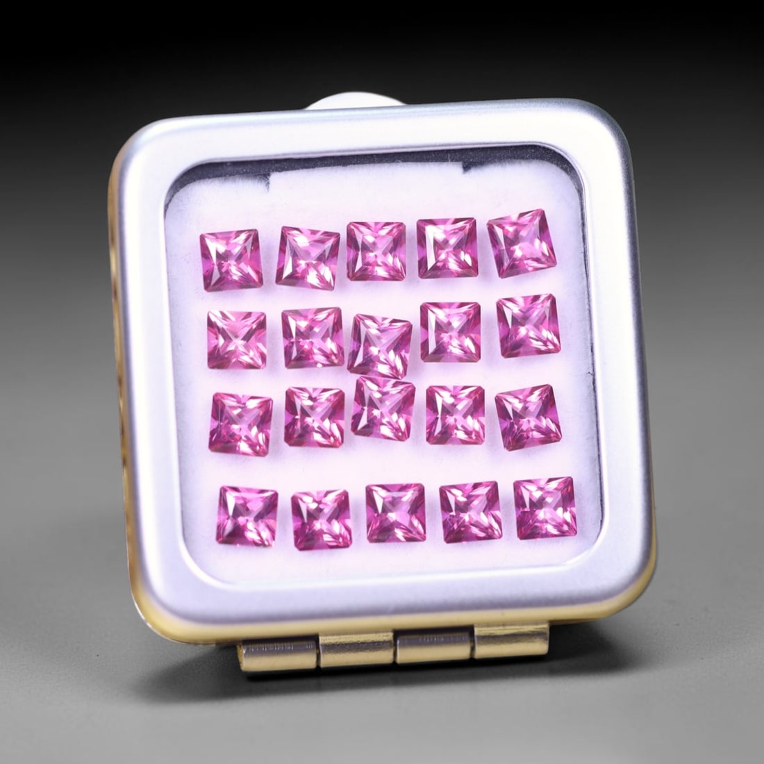 *11.18cts Natural Pink Topaz Set - Polished Faceted , 4.5mm, 64C: Ksmith Heritage AuctioneersSubject: Natural Topaz (without box) Origin: Myanmar Treatment: Coated