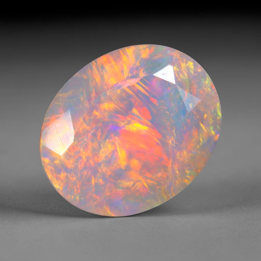2.33Ct Natural Ethiopian Opal, Faceted Cut - 11.1x9.2x5.8 mm , 662C: Ksmith Heritage Auctioneers Subject: Natural Ethiopian Welo Opal Origin: Ethiopia Treatment: Unheated