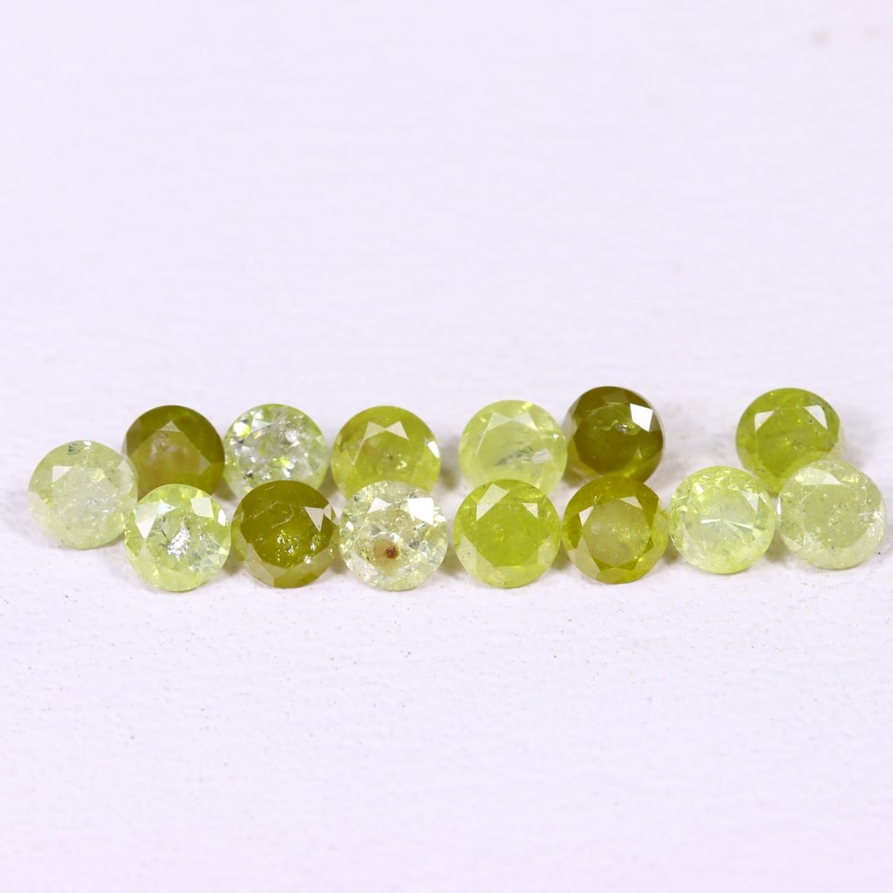 1.02ct 14pcs Unheated Fancy Diamond 2.5mm - Natural Diamond, Loose Diamond, 241DD: Ksmith Heritage Auctioneers Subject: Natural Diamond Origin: Africa Treatment: Unheated
