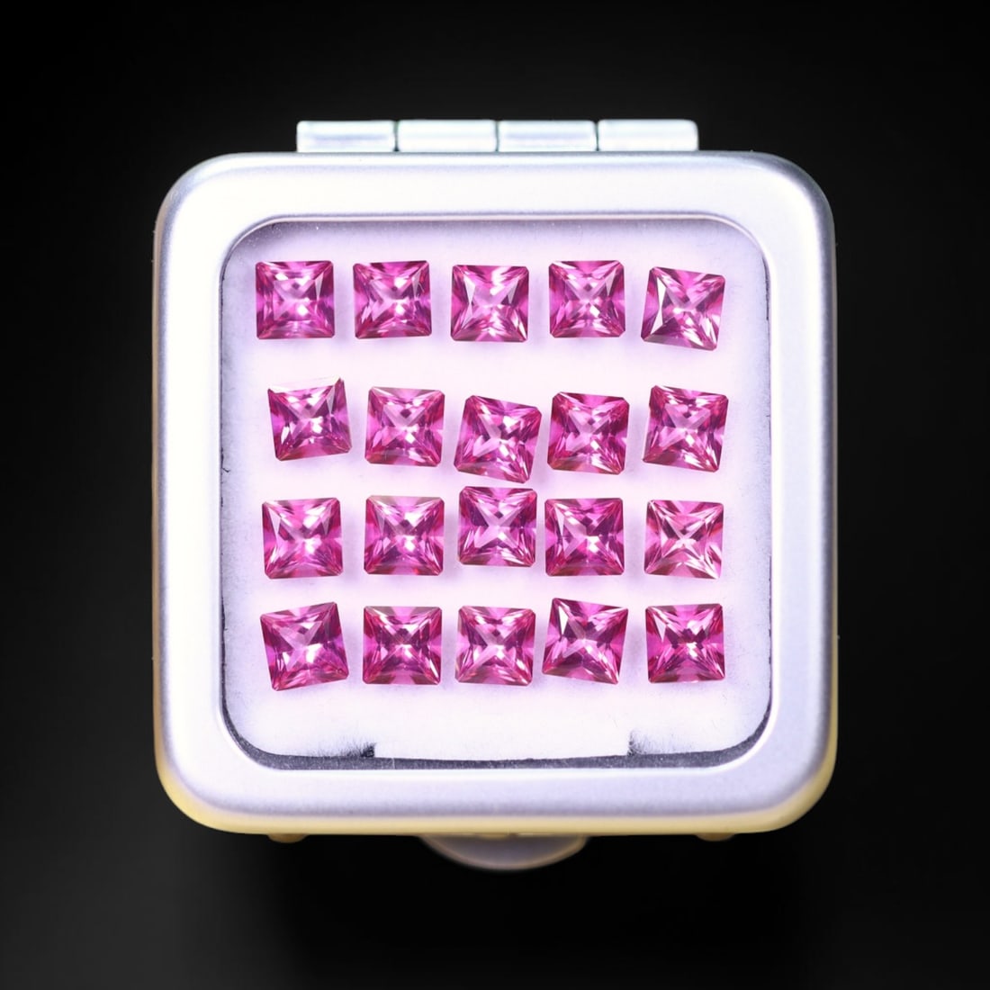 *11.12cts Natural Pink Topaz Set - Polished Faceted , 4.5mm, 62C (1 of 2)