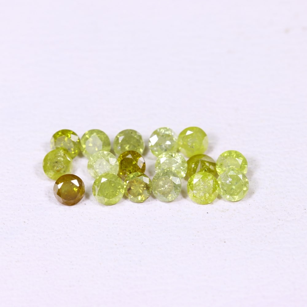 0.75ct 17pcs Unheated Fancy Diamond 2.1mm - Natural Diamond, Loose Diamond, 247DD: Ksmith Heritage Auctioneers Subject: Natural Diamond Origin: Africa Treatment: Unheated