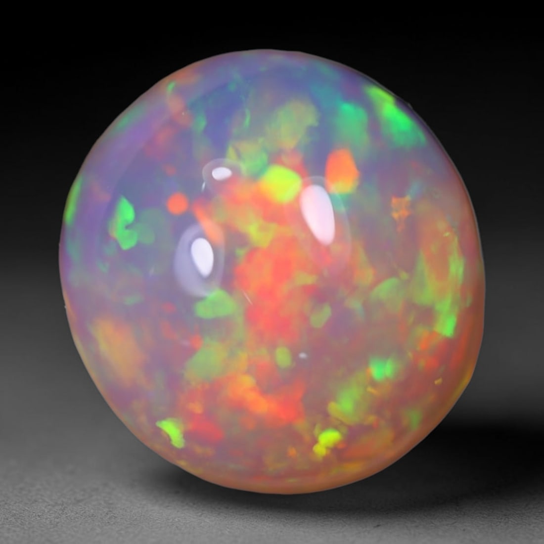 *5.97Ct Welo Opal Polished - Ethiopian Opal, 505B: Ksmith Heritage Auctioneers Subject: Natural Ethiopian Welo Opal Origin: Ethiopia Carat Weight: 5.97Ct Dimension: 13.1x12.3x7.1 mm Treatment: Natural Untreated Type: Cabochon,