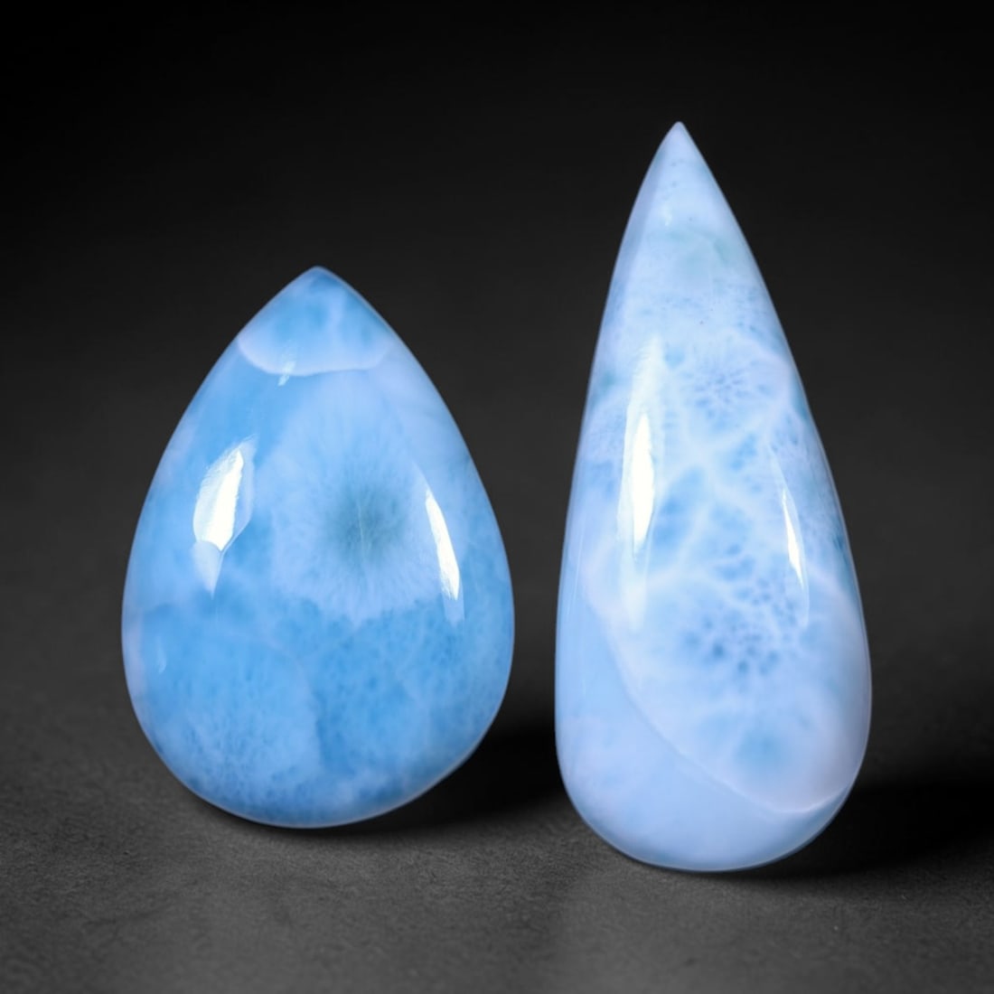 *47.38cts Natural Larimar Set - Polished Cabochon , 845E (1 of 4)