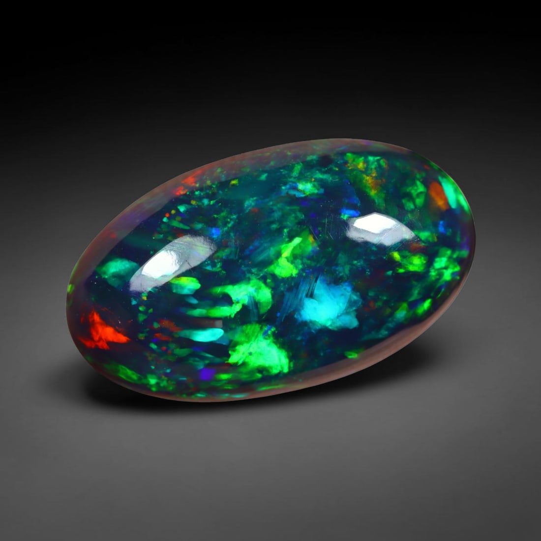 3.14Ct Natural Ethiopian Black Opal - 15.7x9.2x4.5 mm , 813C: Ksmith Heritage Auctioneers Subject: Natural Ethiopian Welo Opal Origin: Ethiopia Treatment: Smoked