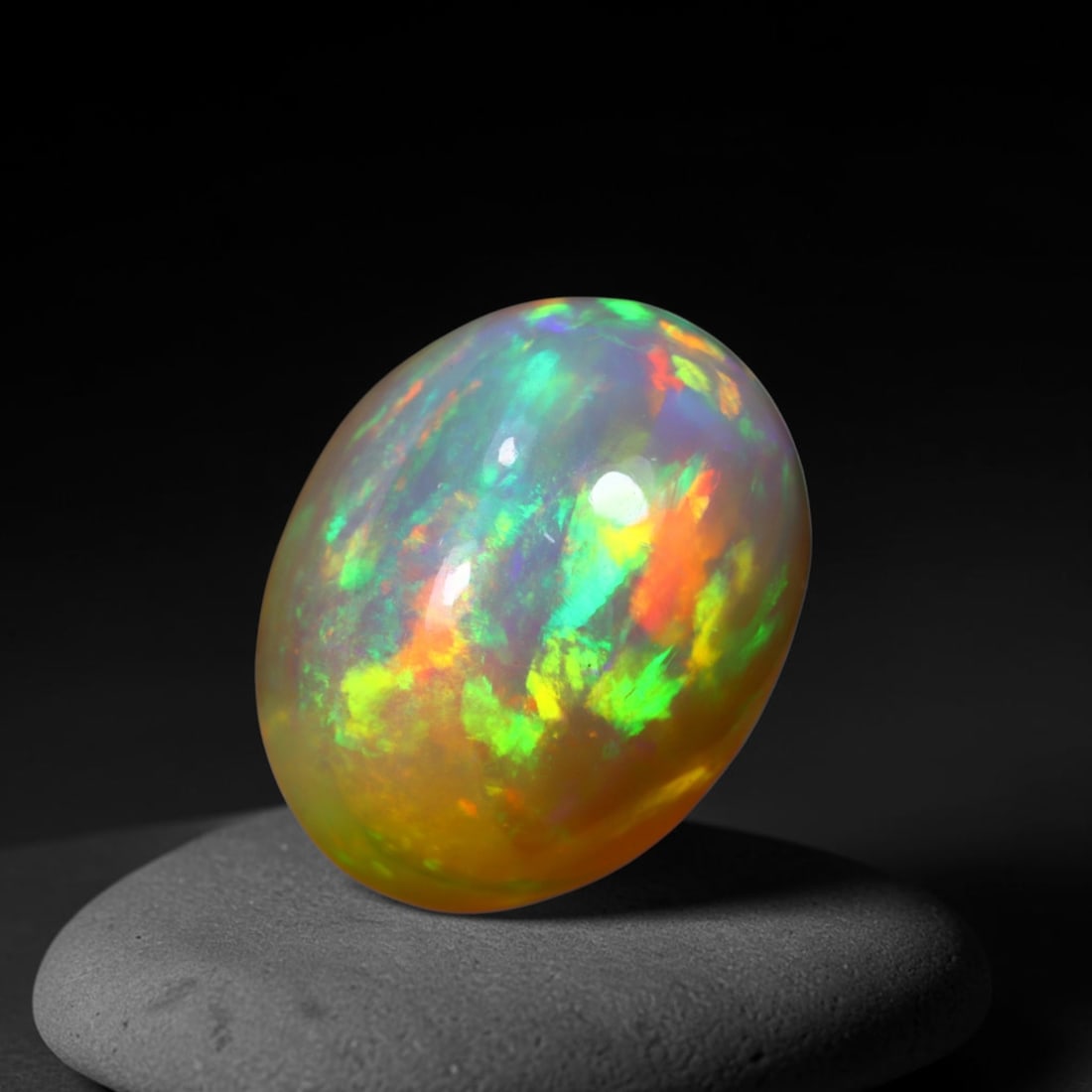 4.28Ct Natural Ethiopian Opal , Unheated - 11.1x9.0x7.6 mm , 830C: Ksmith Heritage Auctioneers Subject: Natural Ethiopian Welo Opal Origin: Ethiopia Treatment: Unheated