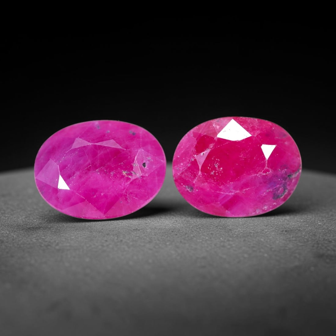 7.35Ct Red Ruby Set - Polished Faceted , 883E (1 of 2)