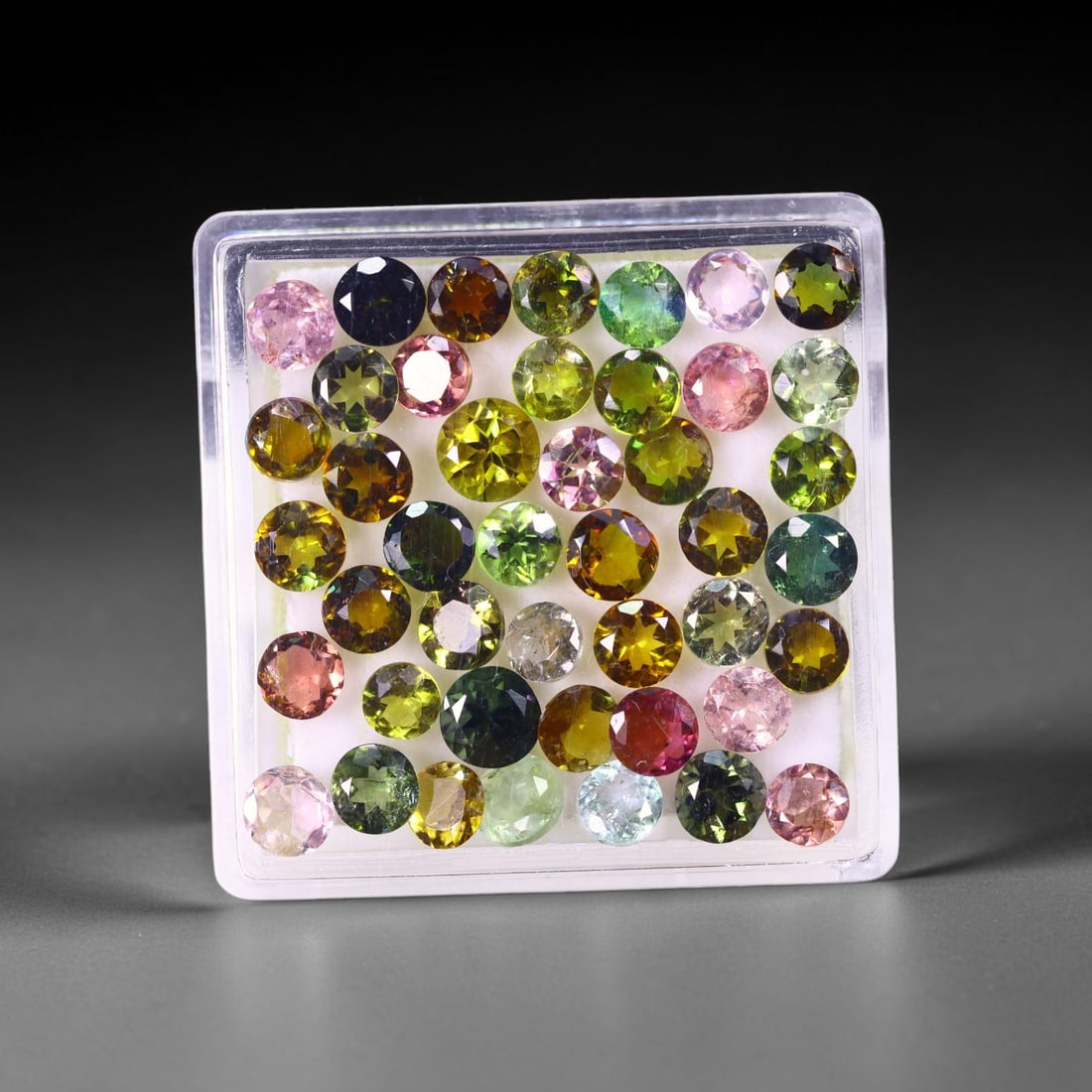 8.15 cts Natural Tourmaline Set - Fancy Mixed Colour Lot , 897C: Ksmith Heritage Auctioneers Subject: Natural Tourmaline Size Range: 3.4mm - 3.6mm x 2mm