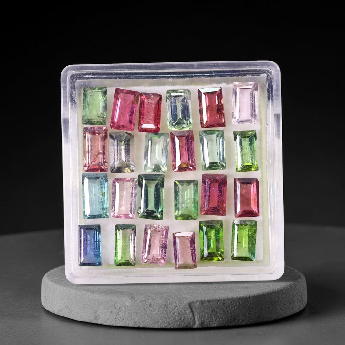 7.13 cts Natural Tourmaline Set - Fancy Mixed Colour Lot , 871C: Ksmith Heritage Auctioneers Subject: Natural Tourmaline Size Range: 5x3x2mm