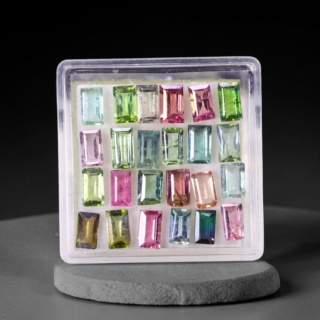 6.70 cts Natural Tourmaline Set - Fancy Mixed Colour Lot , 872C: Ksmith Heritage Auctioneers Subject: Natural Tourmaline Size Range: 5x3x2mm