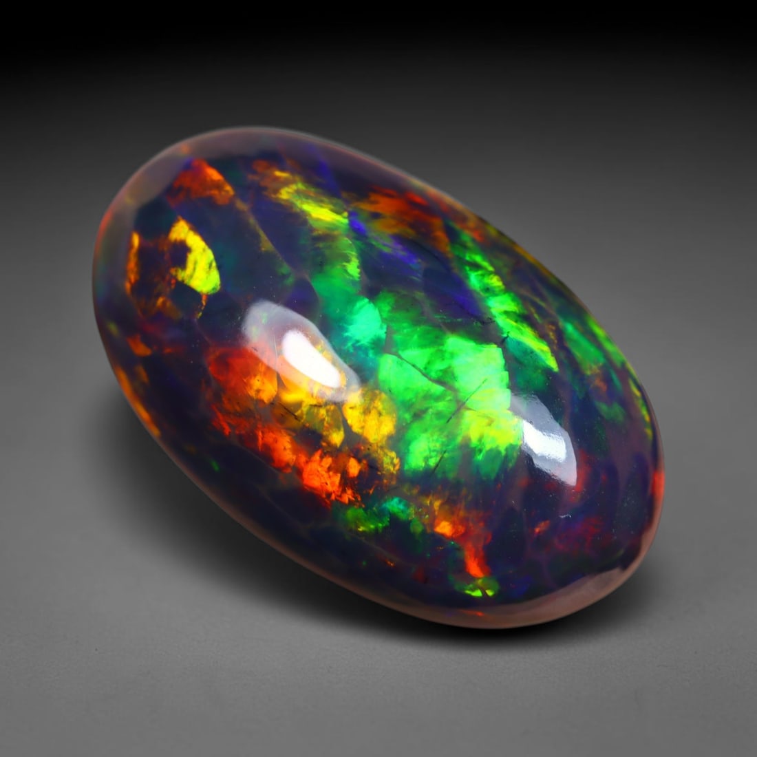 6.86Ct Natural Ethiopian Black Opal - 16.8x10.2x7.8 mm , 819C (1 of 8)