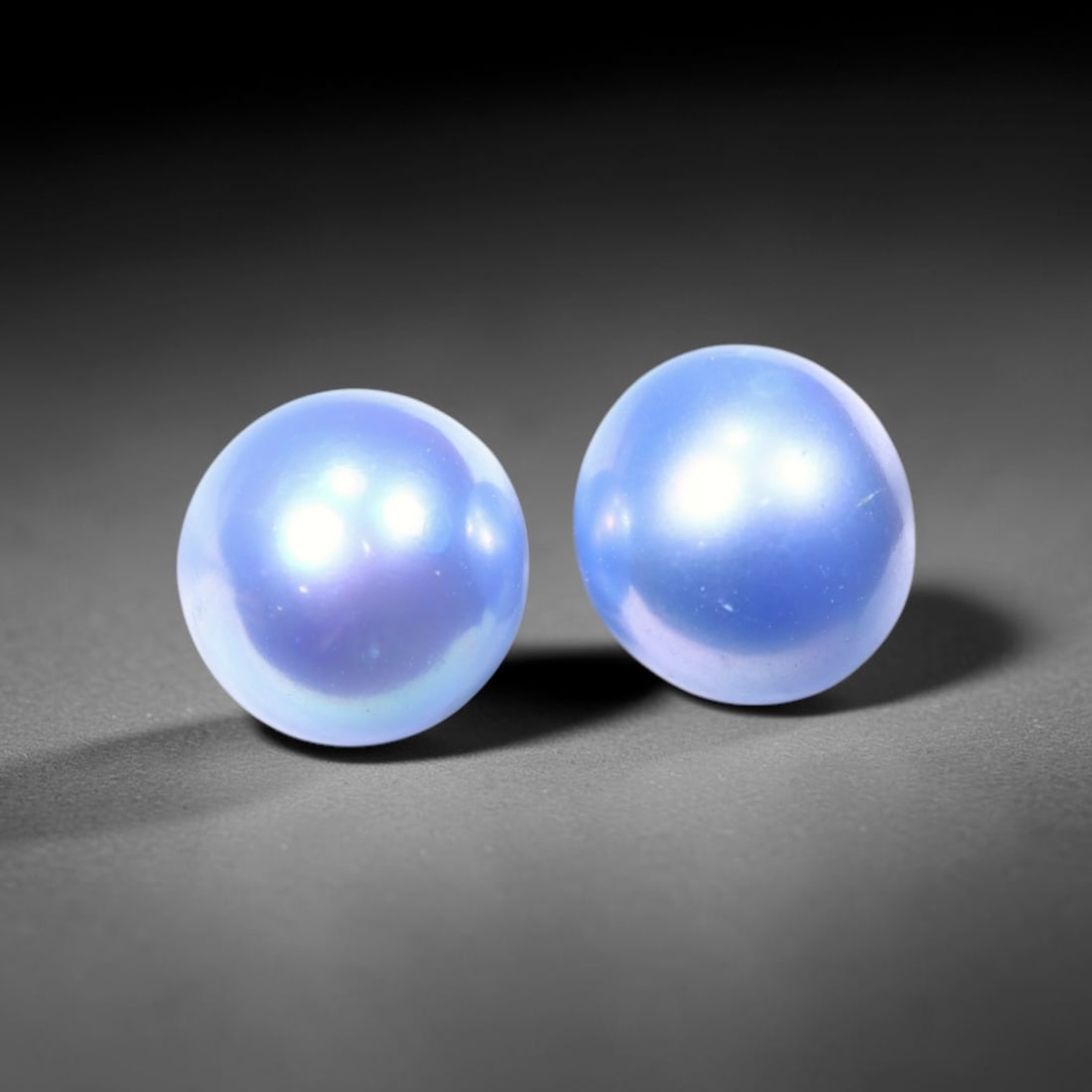 6.01cts Blue Freshwater Pearl Pair 7.2mm - No Hole Drill , 465C: Ksmith Heritage Auctioneers Subject: Natural Pearl Treatment: Colour Enhance Shape: Round Bead Type: Without hole, no drill