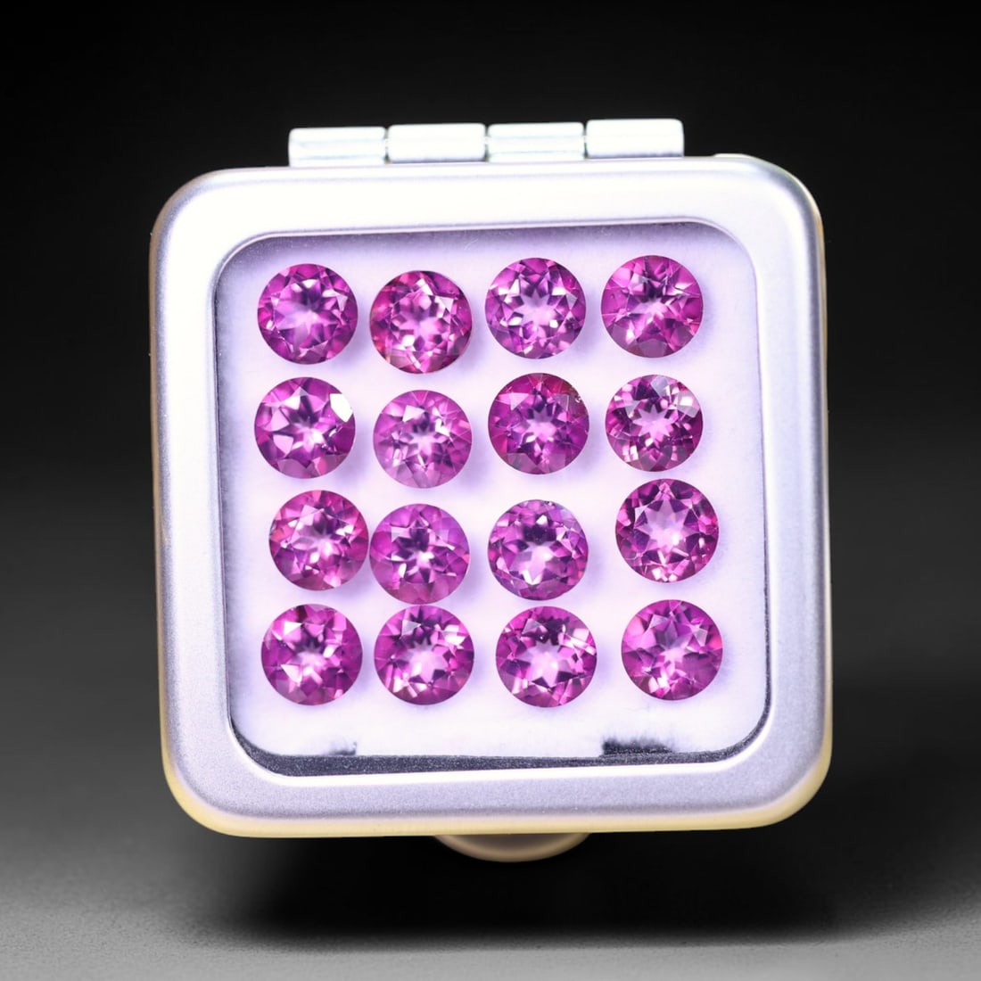 *15.97cts Natural Pink Topaz Set - Polished Faceted , 6mm, 53C: Ksmith Heritage AuctioneersSubject: Natural Topaz (without box) Origin: Myanmar Treatment: Coated