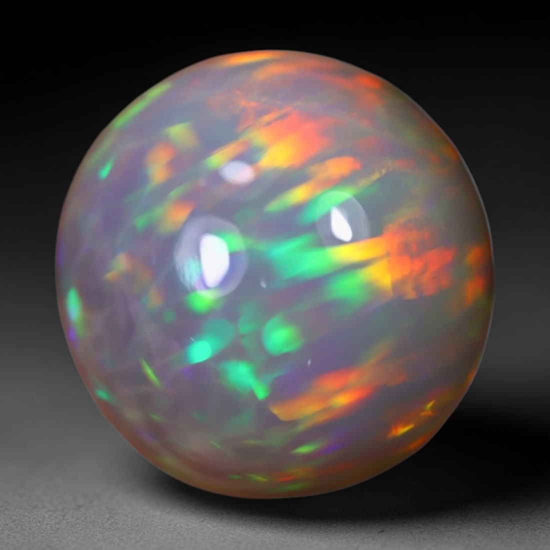 *11.62Ct Welo Opal Polished - Ethiopian Opal , 535E: Ksmith Heritage Auctioneers Subject: Natural Ethiopian Welo Opal Origin: Ethiopia Carat Weight: 11.62Ct Dimension: 15.2x15x9.7 mm Treatment: Natural Untreated Type: Caboch