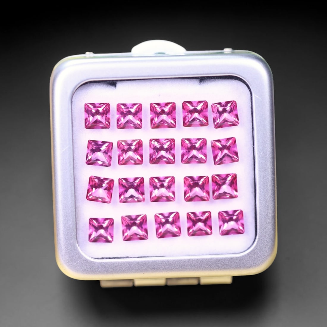 *11.25cts Natural Pink Topaz Set - Polished Faceted , 4.5mm, 63C: Ksmith Heritage AuctioneersSubject: Natural Topaz (without box) Origin: Myanmar Treatment: Coated