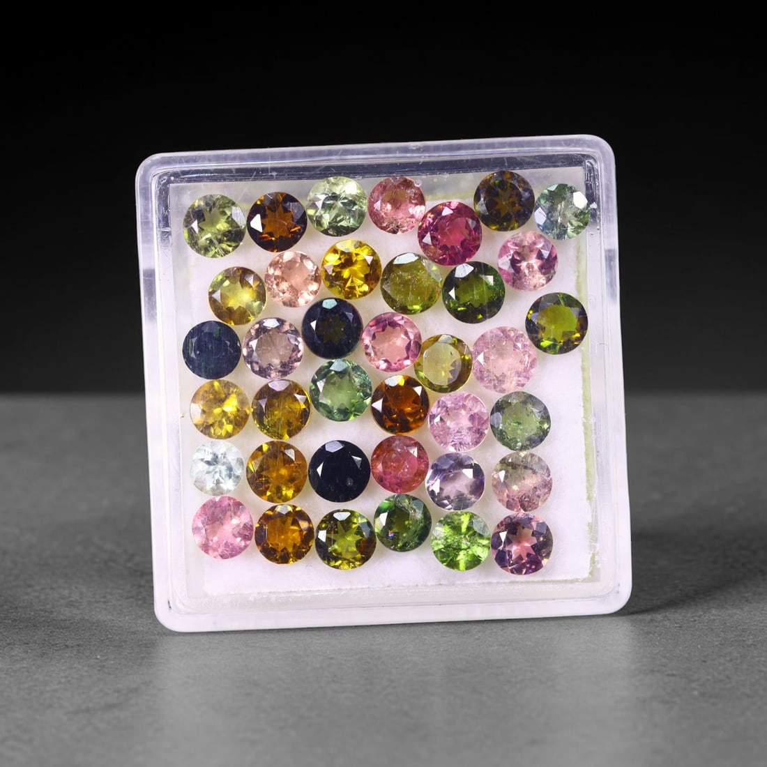 6.33 cts Natural Tourmaline Set - Fancy Mixed Colour Lot , 893C: Ksmith Heritage Auctioneers Subject: Natural Tourmaline Size Range: 3.4mm - 3.6mm x 2mm