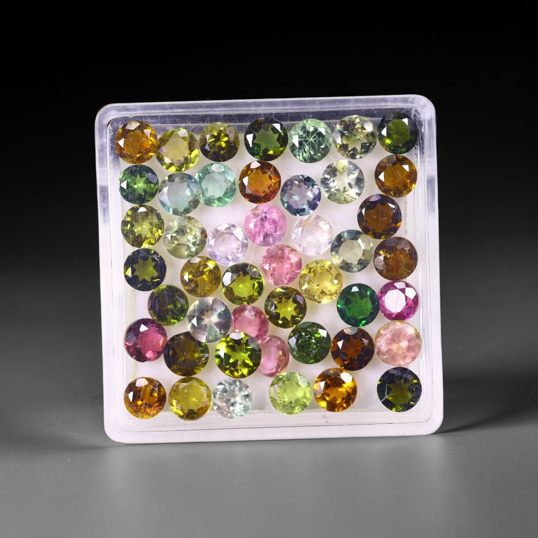 7.71 cts Natural Tourmaline Set - Fancy Mixed Colour Lot , 896C: Ksmith Heritage Auctioneers Subject: Natural Tourmaline Size Range: 3.4mm - 3.6mm x 2mm