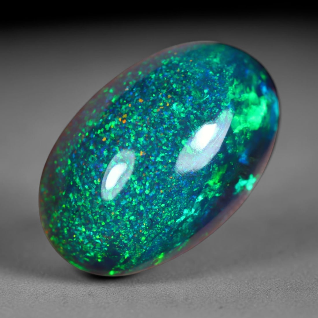 2.95Ct Natural Ethiopian Black Opal - 13.6x9.1x5.0 mm , 809C: Ksmith Heritage Auctioneers Subject: Natural Ethiopian Welo Opal Origin: Ethiopia Treatment: Smoked