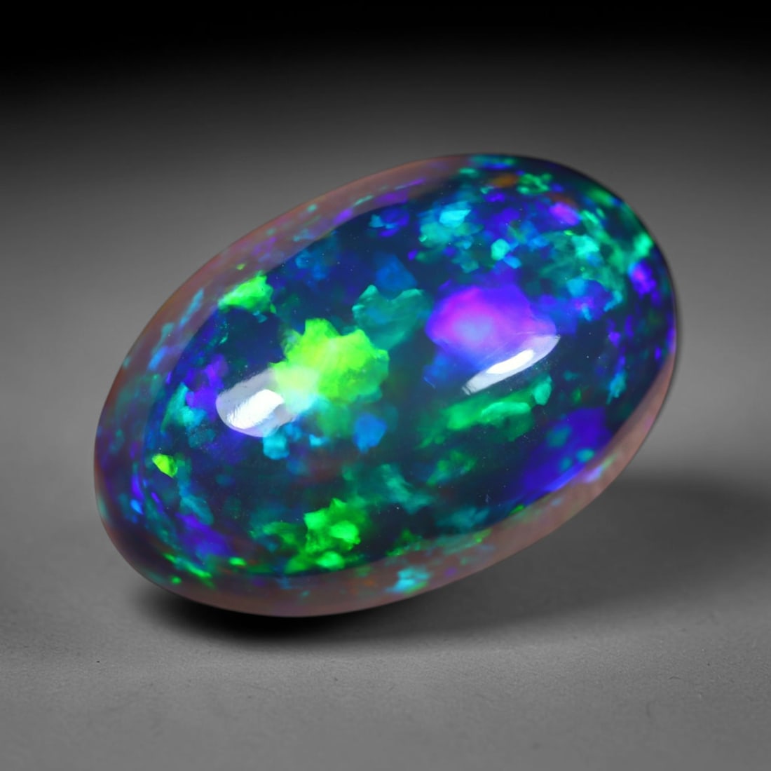 2.45Ct Natural Ethiopian Black Opal - 11.4x7.5x5.1 mm , 801C: Ksmith Heritage Auctioneers Subject: Natural Ethiopian Welo Opal Origin: Ethiopia Treatment: Smoked