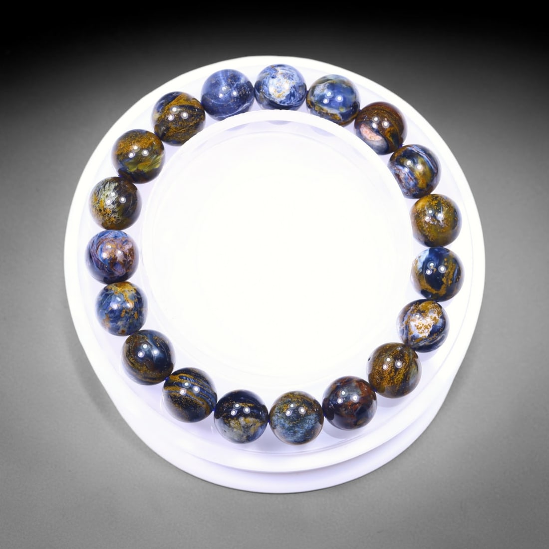 *27g Pietersite Bracelet - Polished Beads , 307E: Ksmith Heritage Auctioneers Subject: Natural Pietersite Carat Weight: 27g