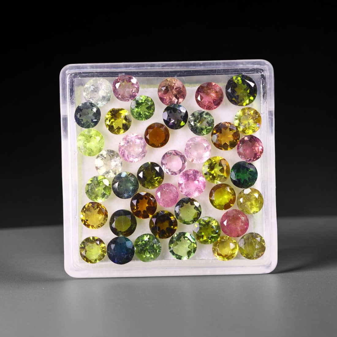 7.30 cts Natural Tourmaline Set - Fancy Mixed Colour Lot , 889C: Ksmith Heritage Auctioneers Subject: Natural Tourmaline Size Range: 3.4mm - 3.6mm x 2mm