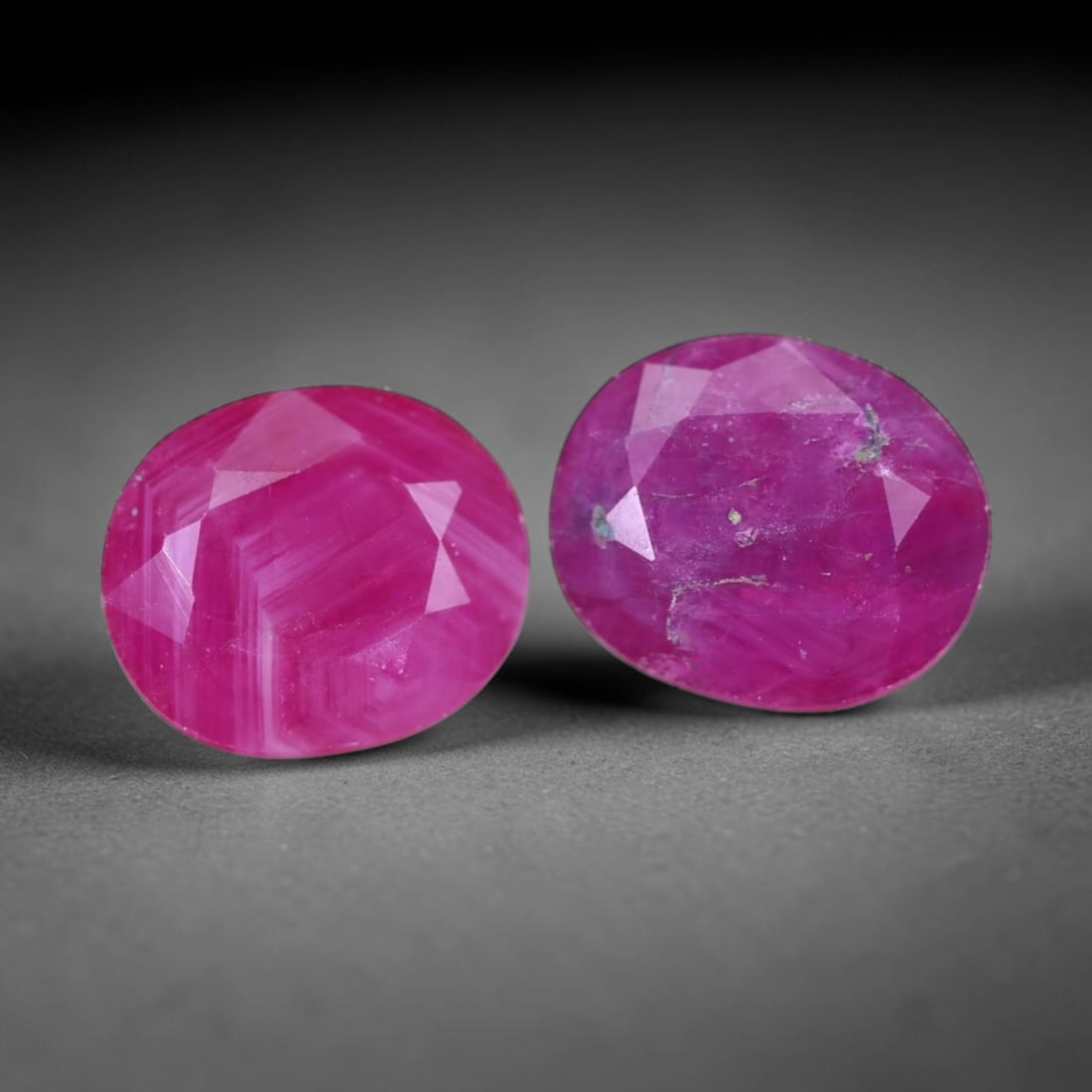 8.37Ct Red Ruby Set - Polished Faceted , 564E (1 of 2)