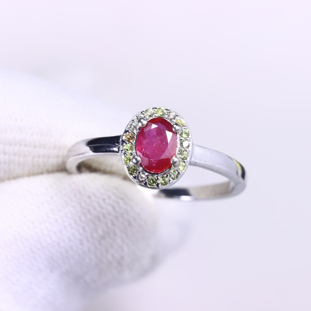 2.32g Ruby Ring - 925 Sterling Silver - Size US 9 , 95C: Ksmith Heritage Auctioneers