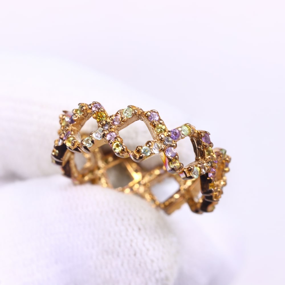 2.70g Multi Stone Ring - 925 Sterling Silver - Size US 7 , 92C: Ksmith Heritage Auctioneers