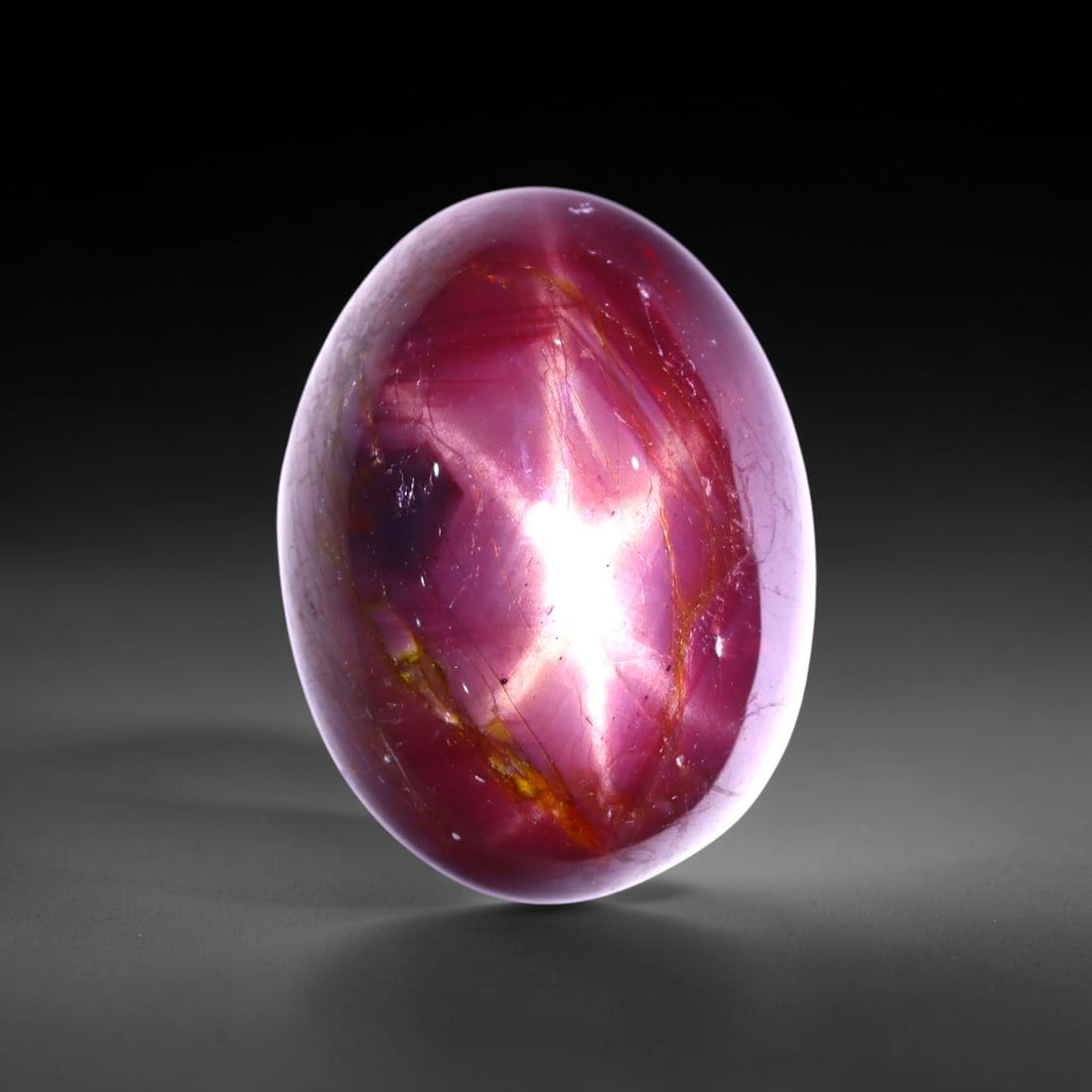15.44 cts 6 Rays Star Ruby , 908C: Ksmith Heritage Auctioneers Subject: Natural 6 Rays Star Ruby Treatment: Diffusion Type: Cabochon, Polished