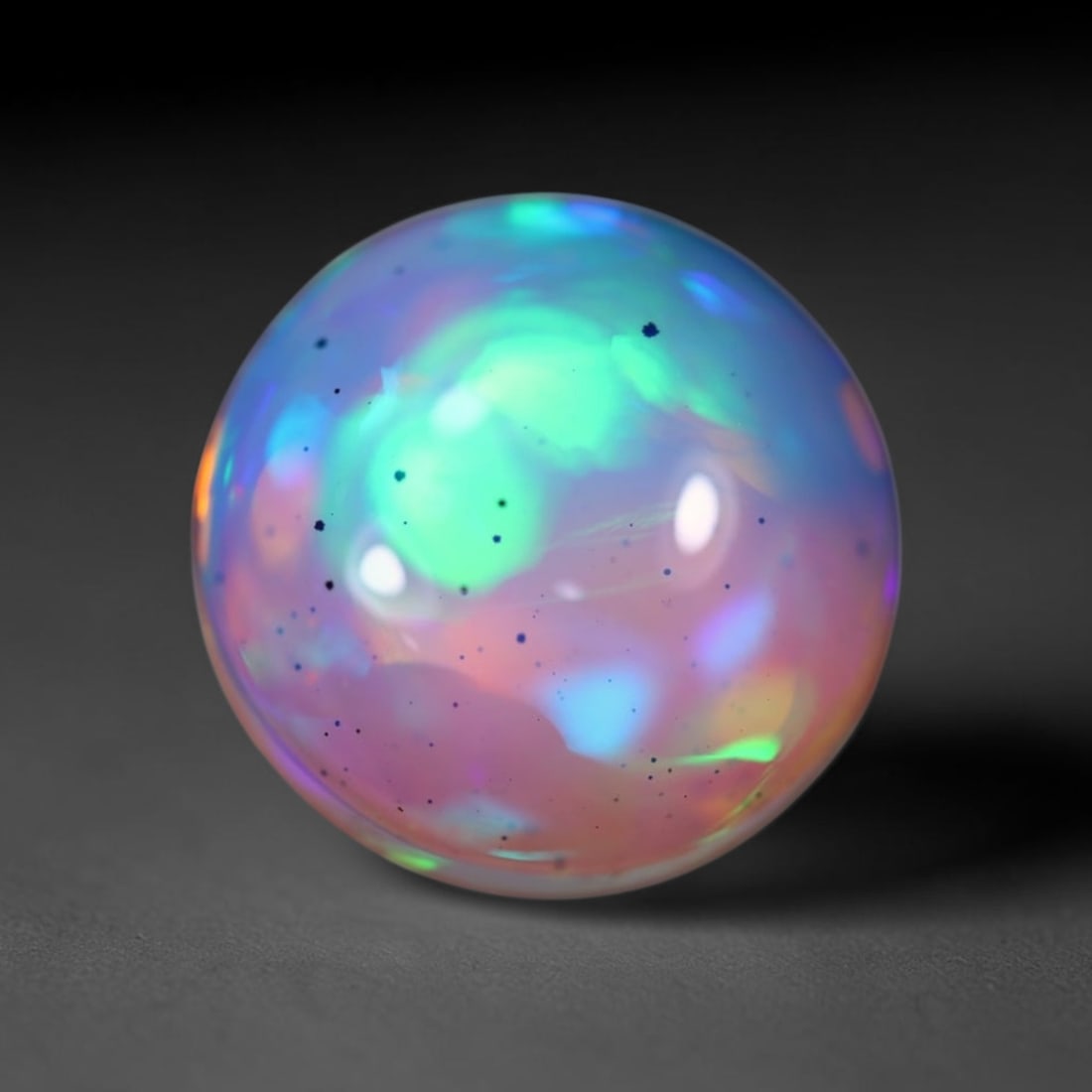 *10.82Ct Welo Opal Polished - Ethiopian Opal , 182C: Ksmith Heritage Auctioneers Subject: Natural Ethiopian Welo Opal Origin: Ethiopia Carat Weight: 10.82Ct Dimension: 16x15.9x7.5 mm Treatment: Natural Untreated Type: Cabochon, Polished