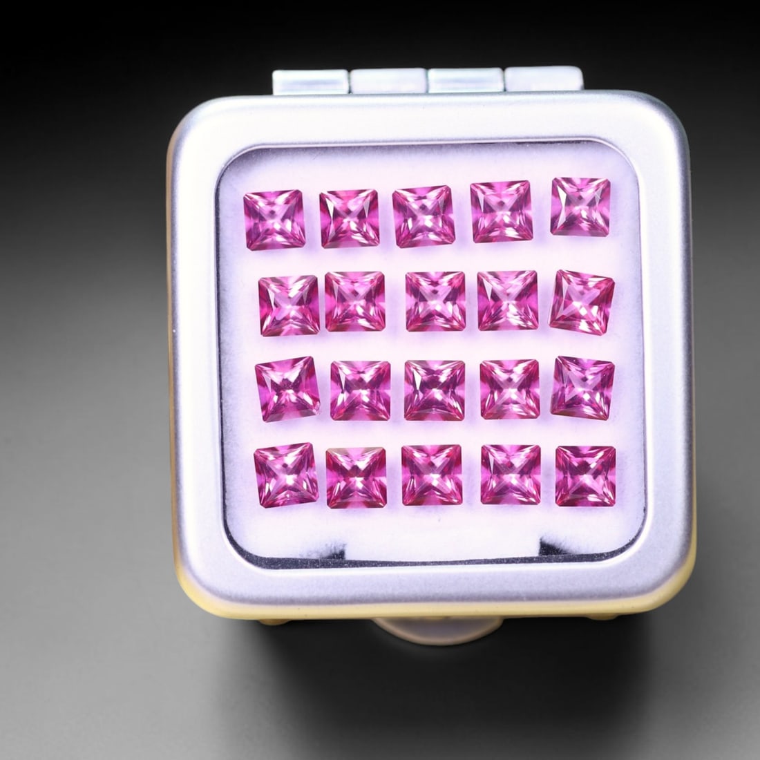 *11.27cts Natural Pink Topaz Set - Polished Faceted , 4.5mm, 61C: Ksmith Heritage AuctioneersSubject: Natural Topaz (without box) Origin: Myanmar Treatment: Coated