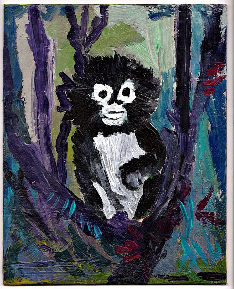 Hunt Slonem (!951) - Monkey - 1988 (1 of 2)