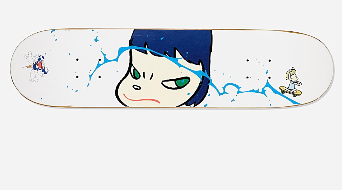 【真作】MoMA Nara Skateboard 『Welcome Girl』 Yoshitomo Nara | Welcome Girl (Skateboard, Moma, White