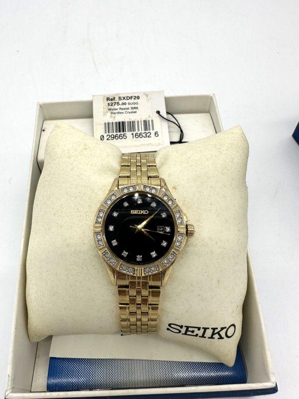 SEIKO WATCH NEW IN BOX: Lady watch,water resist 30M,Hardlex,Crystal,Retail price $275