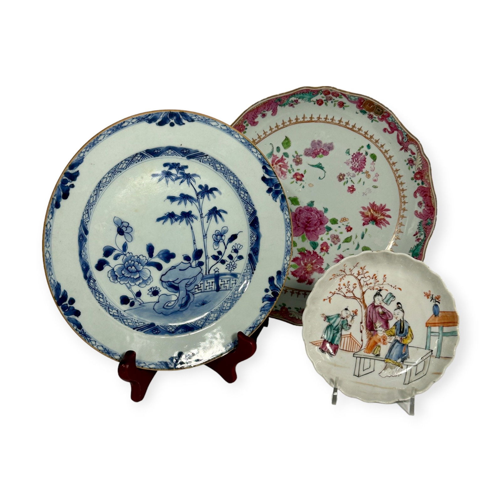 Three Chinese Plates, 19th Century (1 of 8)