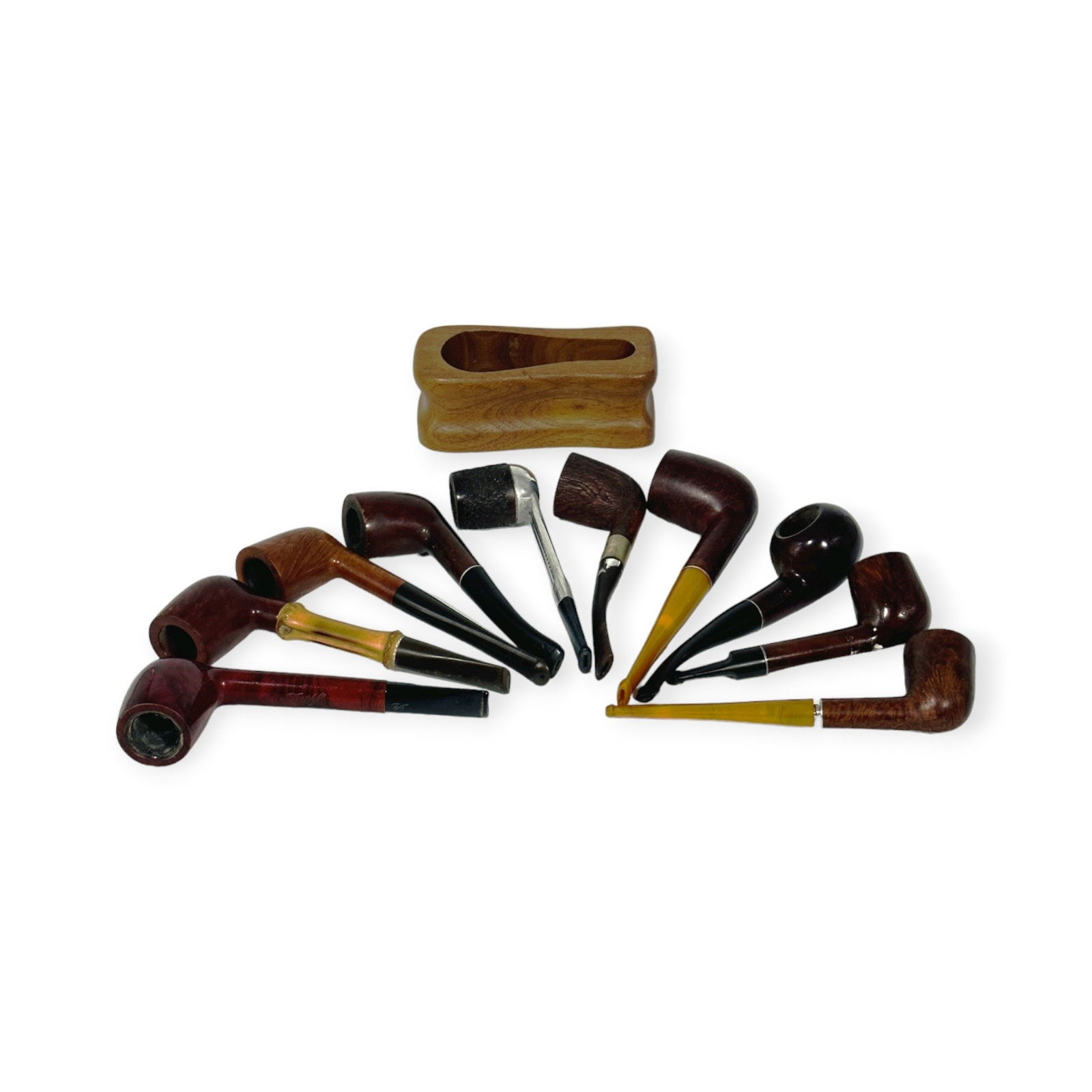 Ten Small Pipes and One Pipe Holder (1 of 7)