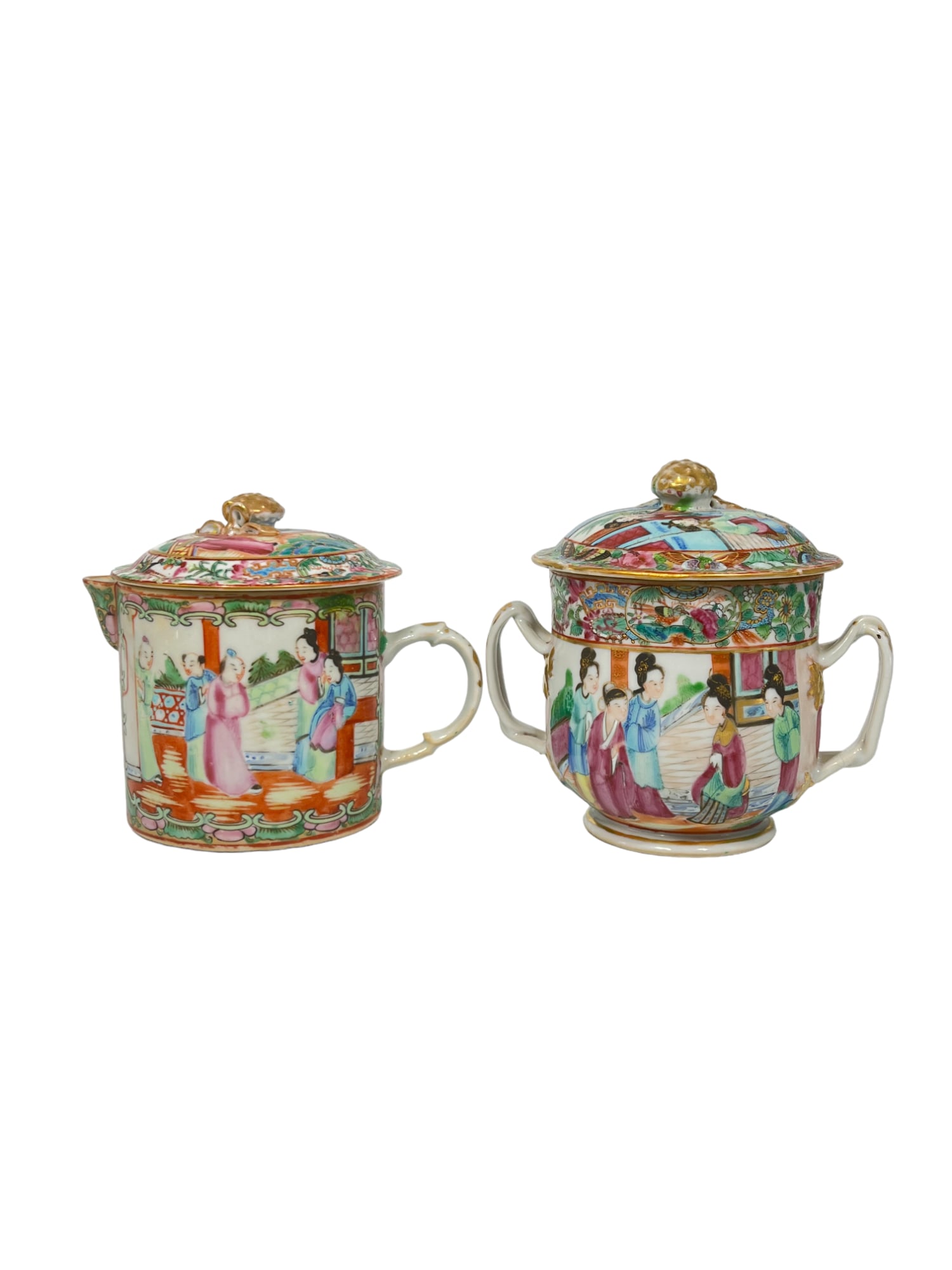 Two Chinese Export Cups with Covers,19th Century (1 of 8)
