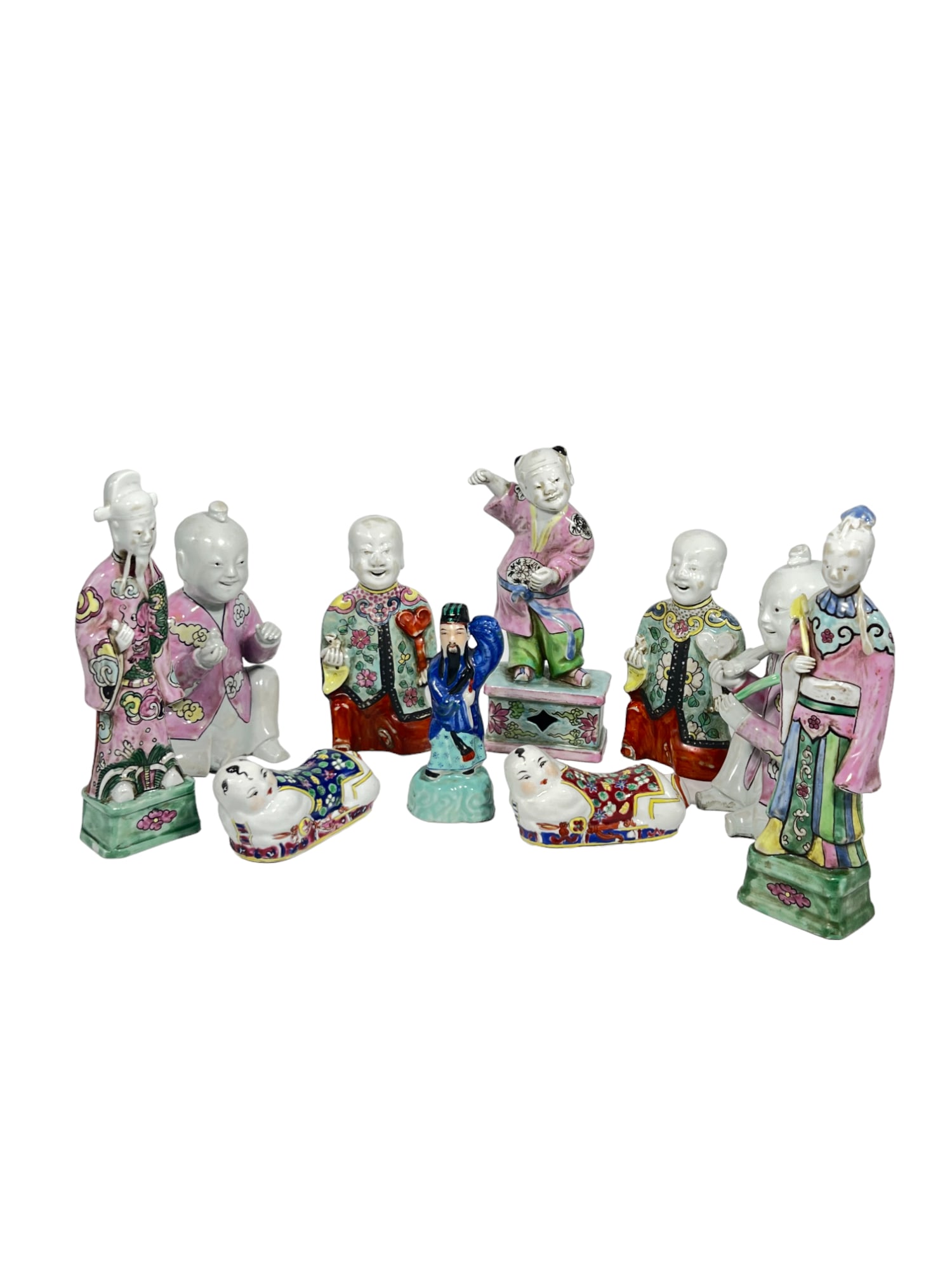 A Group of Ten Chinese Porcelain Figures (1 of 15)