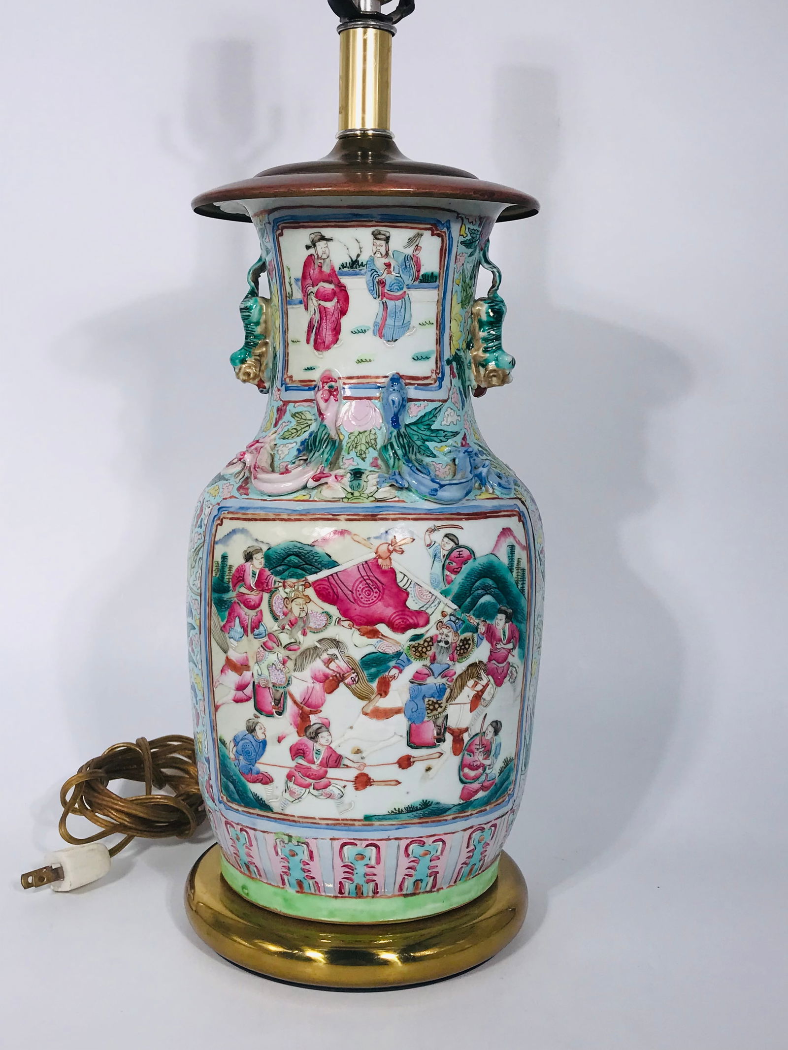 Chinese Famille Rose Lamp (1 of 9)