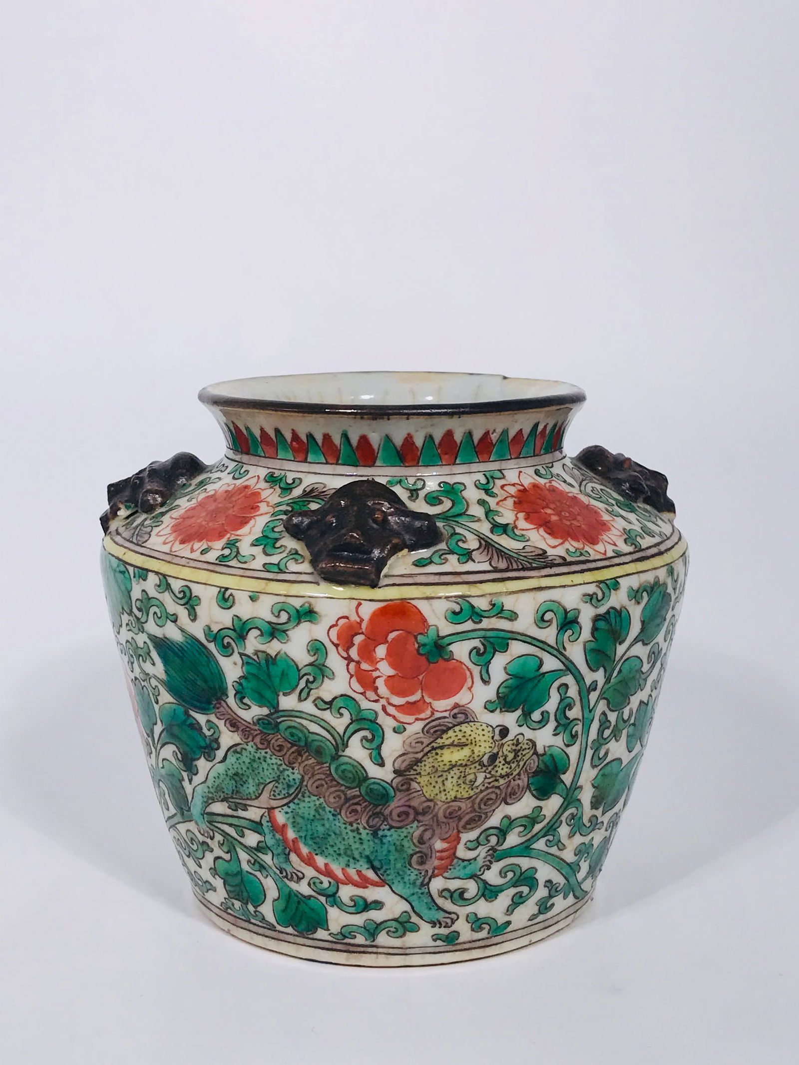 Chinese Wucai Jar, Qing Dynasty (1 of 9)