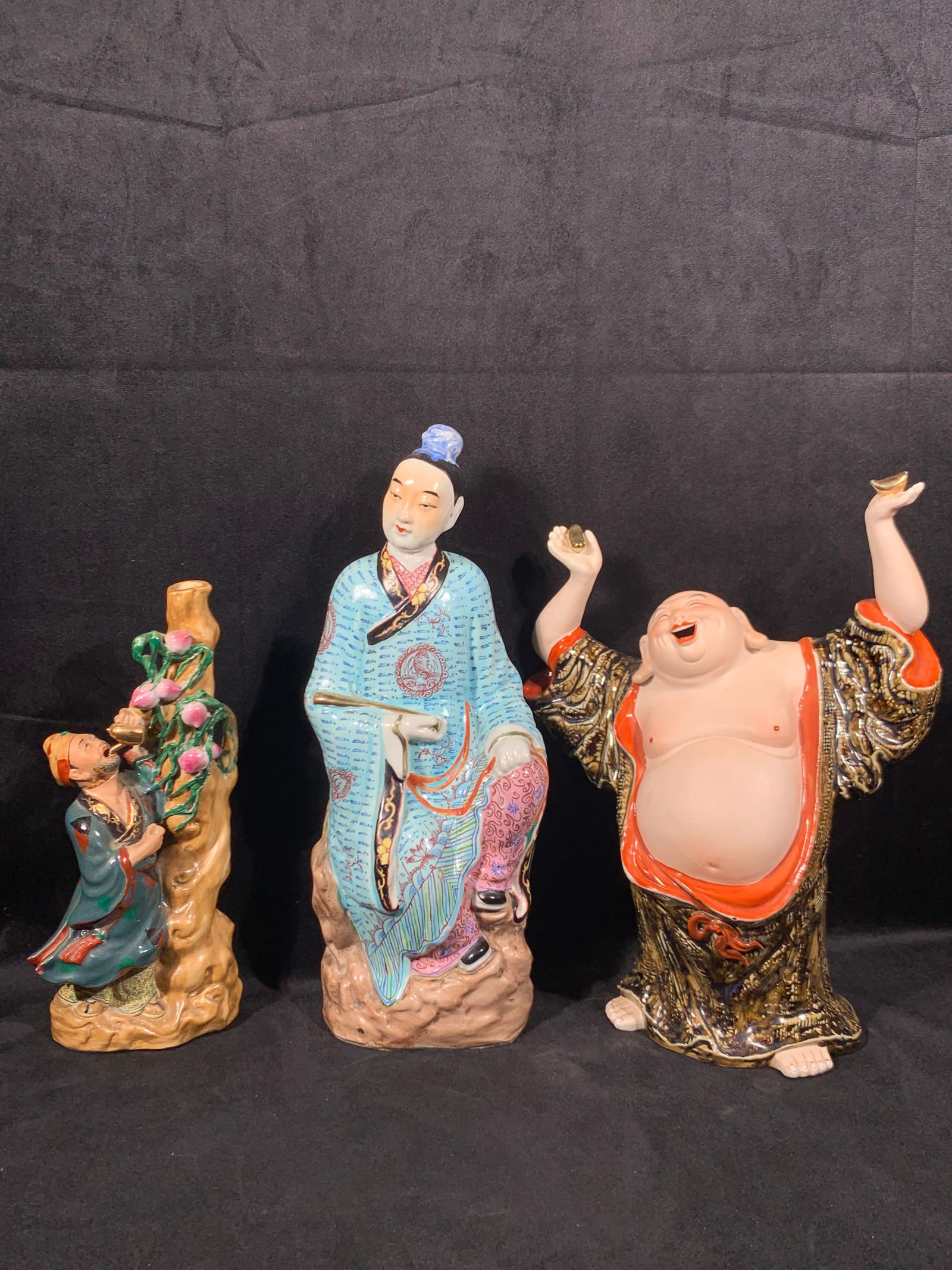 A Group of Three Painted Figures (1 of 16)