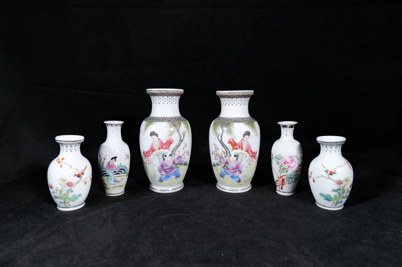 A Group of Six Chinese Famille Rose Vases (1 of 20)