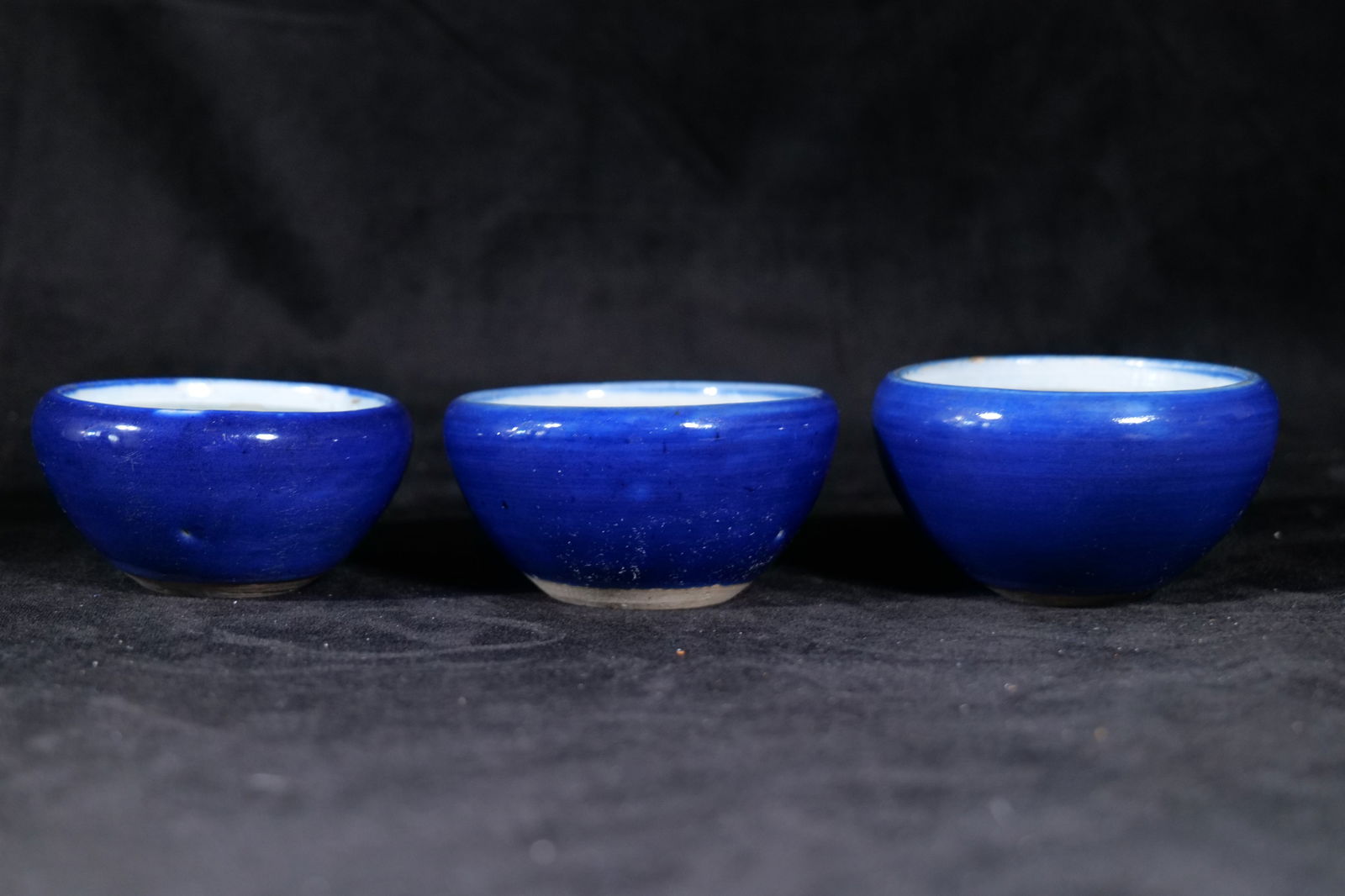 A Group of Three Blue-Glazed Censers, 19th Century (1 of 6)
