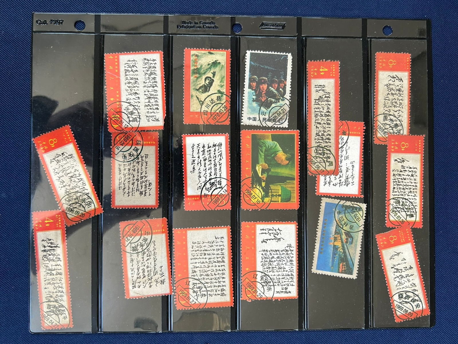 A Collection of Two Sets of Chinese Stamps in Black Pouches (1 of 5)
