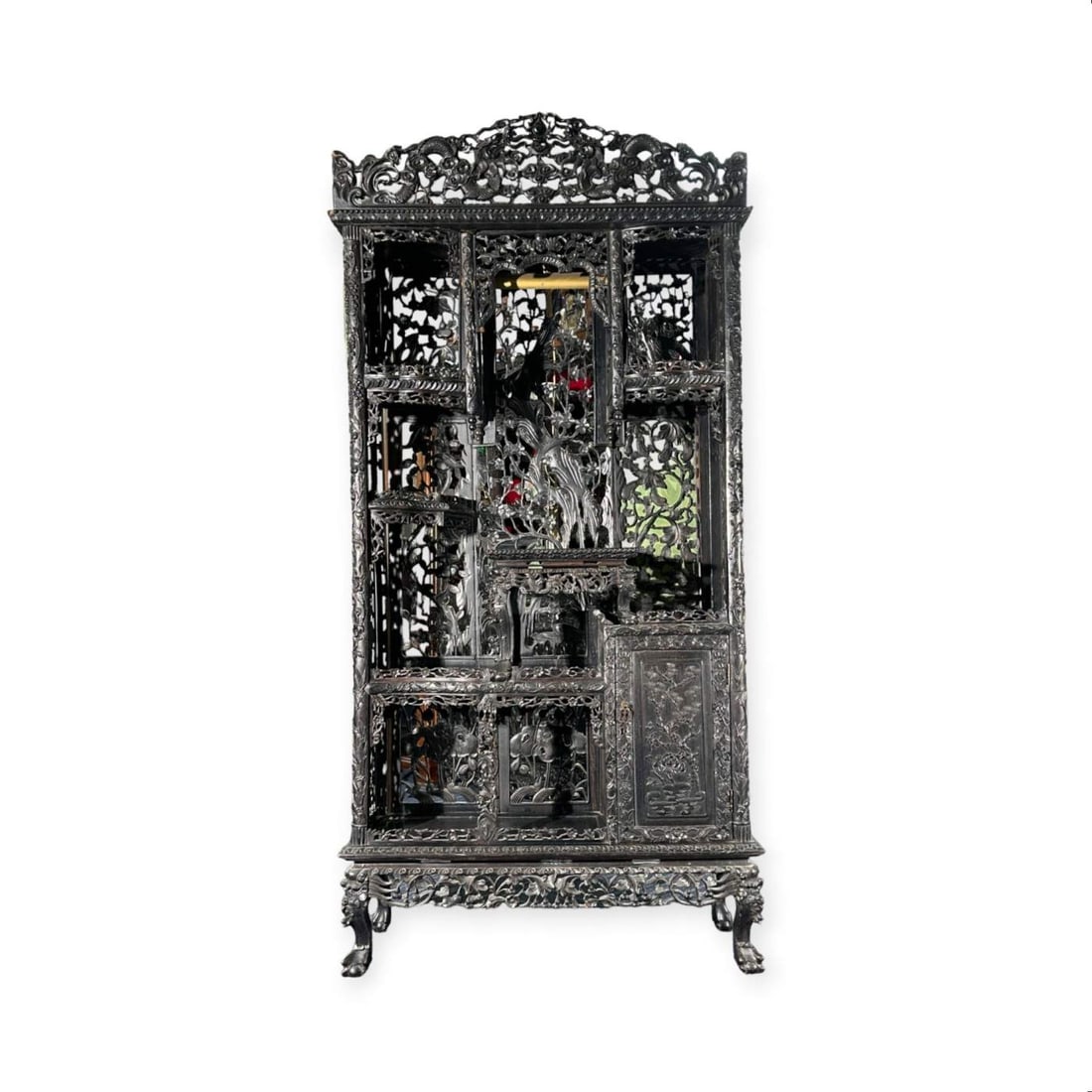 A Chinese Antique Rosewood Display Shelf Cabinet, Qing Dynasty (1 of 14)