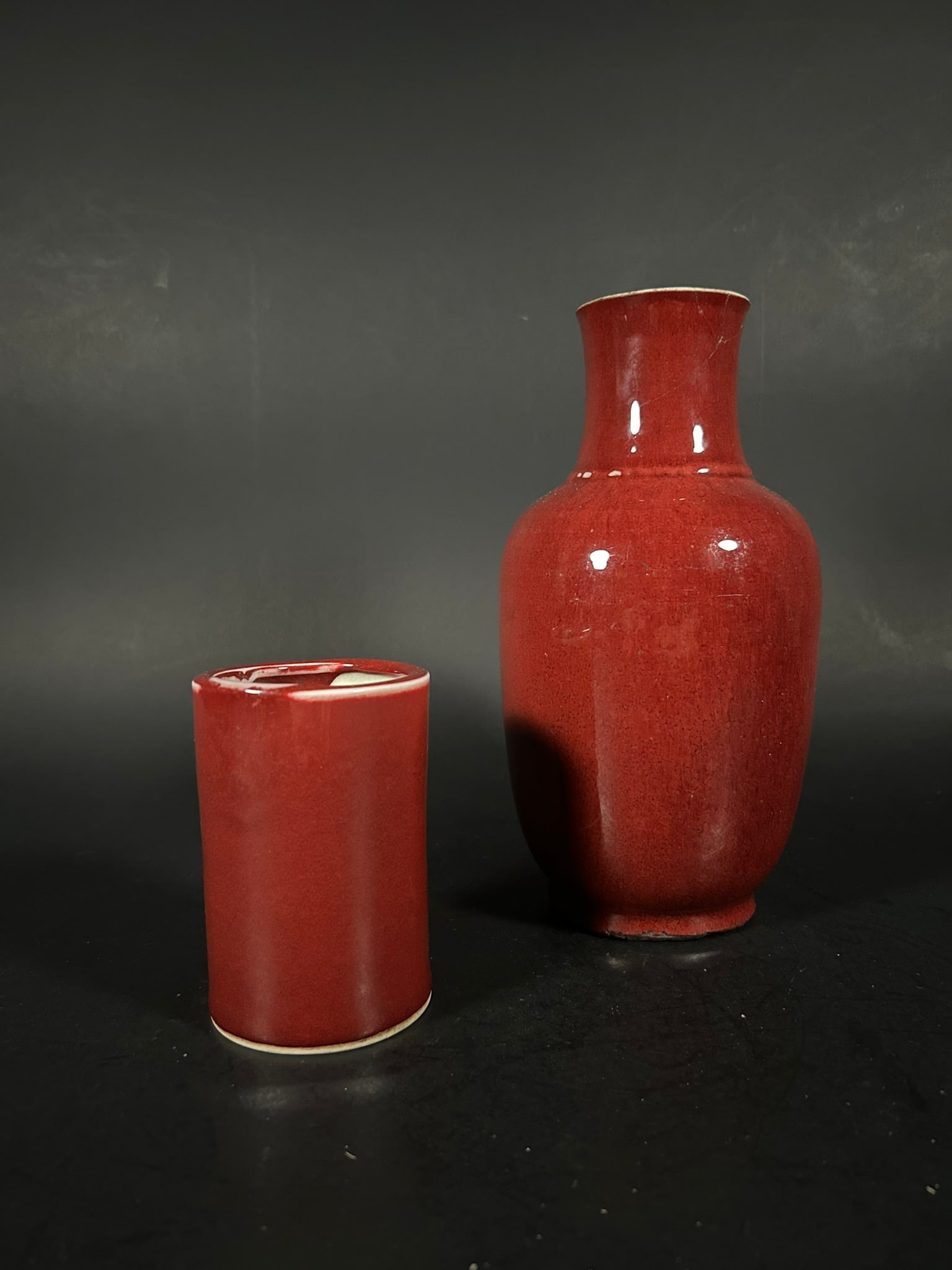Two Chinese Red-Glazed Porcelain Wares (1 of 11)